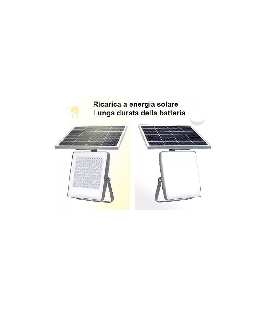 FARO LED 500 W CREPUSCOLARE CON PANNELLO ENERGIA SOLARE TELECOMANDO IP65 SL-500W - 16