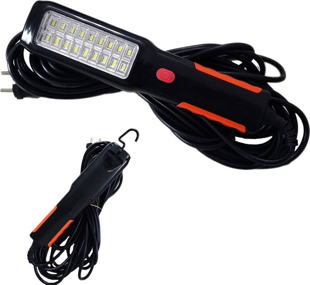 LAMPADA TORCIA 18 LED SMD LAVORO GANCIO 10MT 12 Volt OFFICINA AUTO MECCANICA - 2