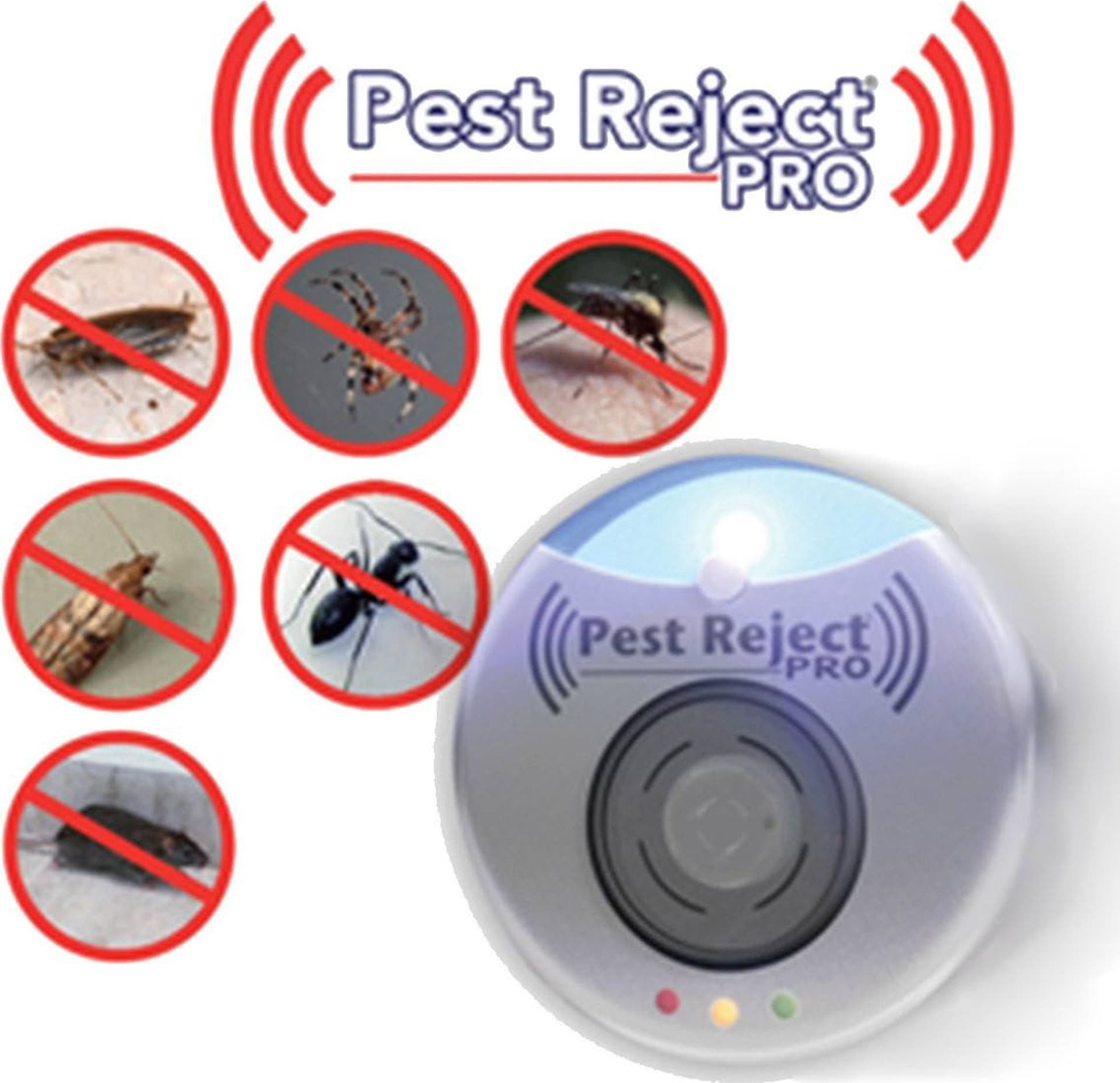 INSETTICIDA REPELLENTE ELETTRICO AD ULTRASUONI SCACCIA INSETTI RODITORI BLATTE - 2