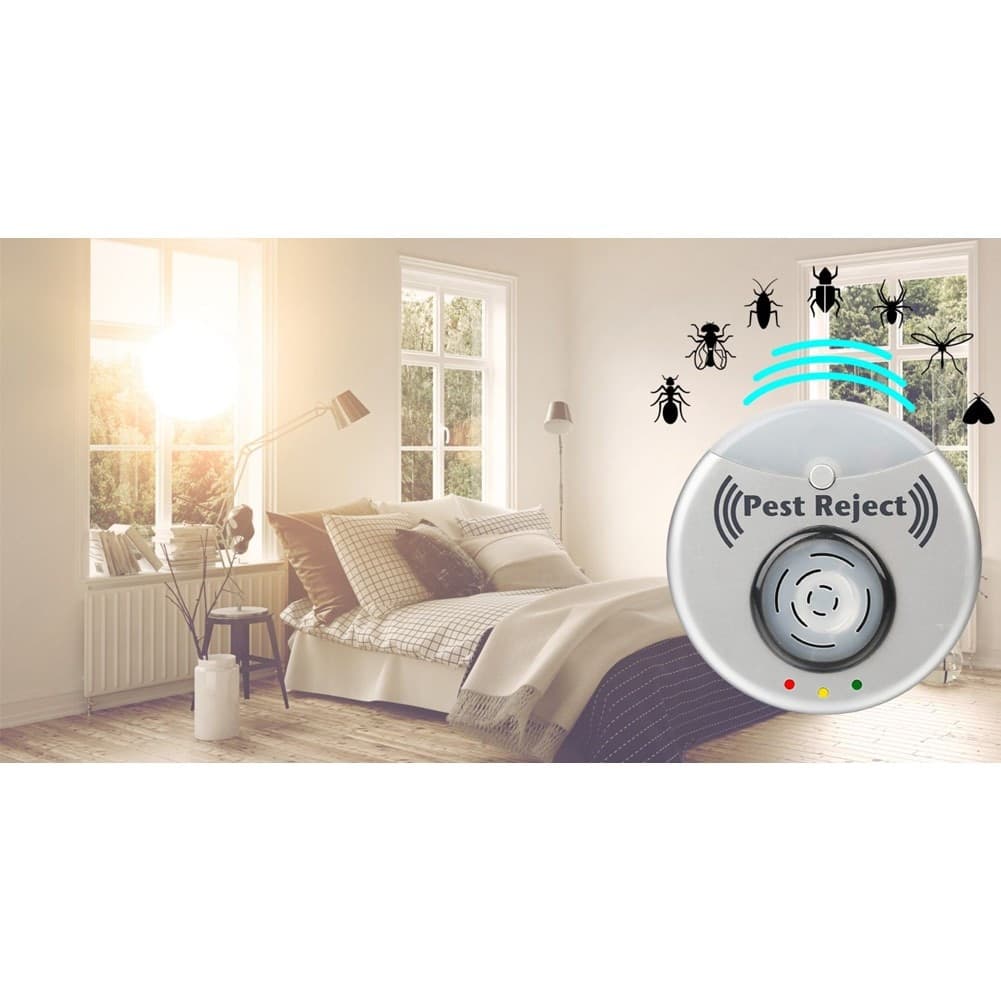 INSETTICIDA REPELLENTE ELETTRICO AD ULTRASUONI SCACCIA INSETTI RODITORI BLATTE - 7
