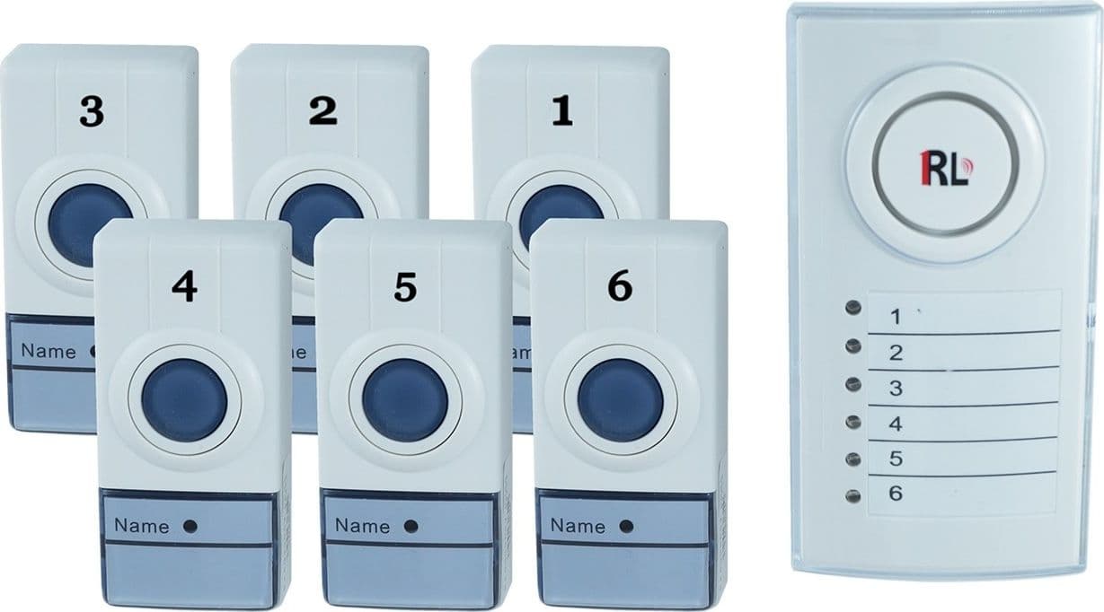CAMPANELLO WIRELESS SENZA FILI CASA UFFICIO CON 6 ZONE PORTE SEPARATE DIGITALE - 2