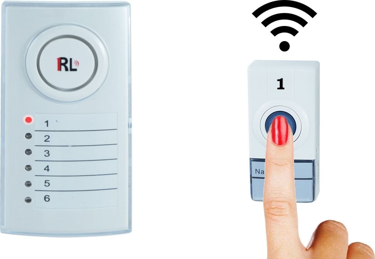CAMPANELLO WIRELESS SENZA FILI CASA UFFICIO CON 6 ZONE PORTE SEPARATE DIGITALE - 4
