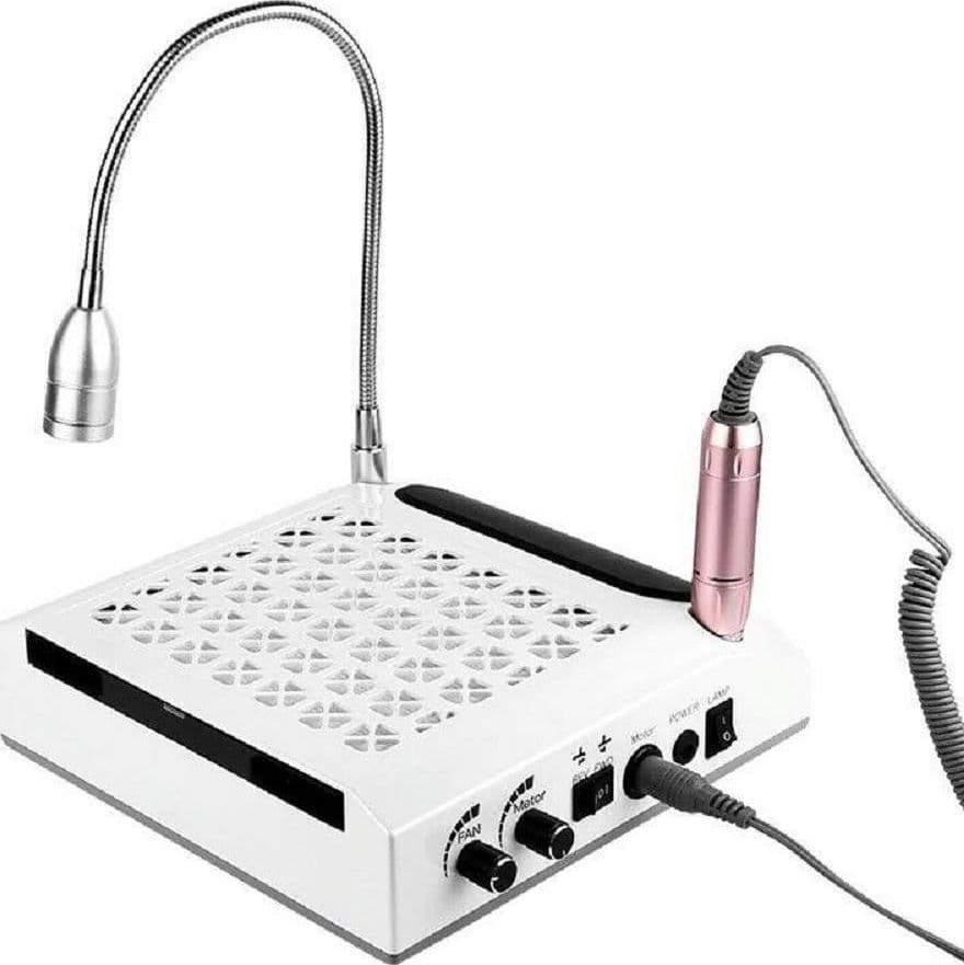 KIT 4 IN 1 ESTETISTA ASPIRATORE FRESA LAMPADA MANICURE PEDICURE NAIL ART UNGHIE - 2