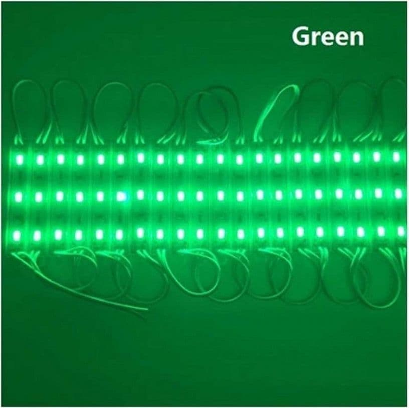 MODULO LED 12V 20 STRISCE 3LED SMD 5730 PER INSEGNE VARI COLORI LUCE IP65 5730-C - 9