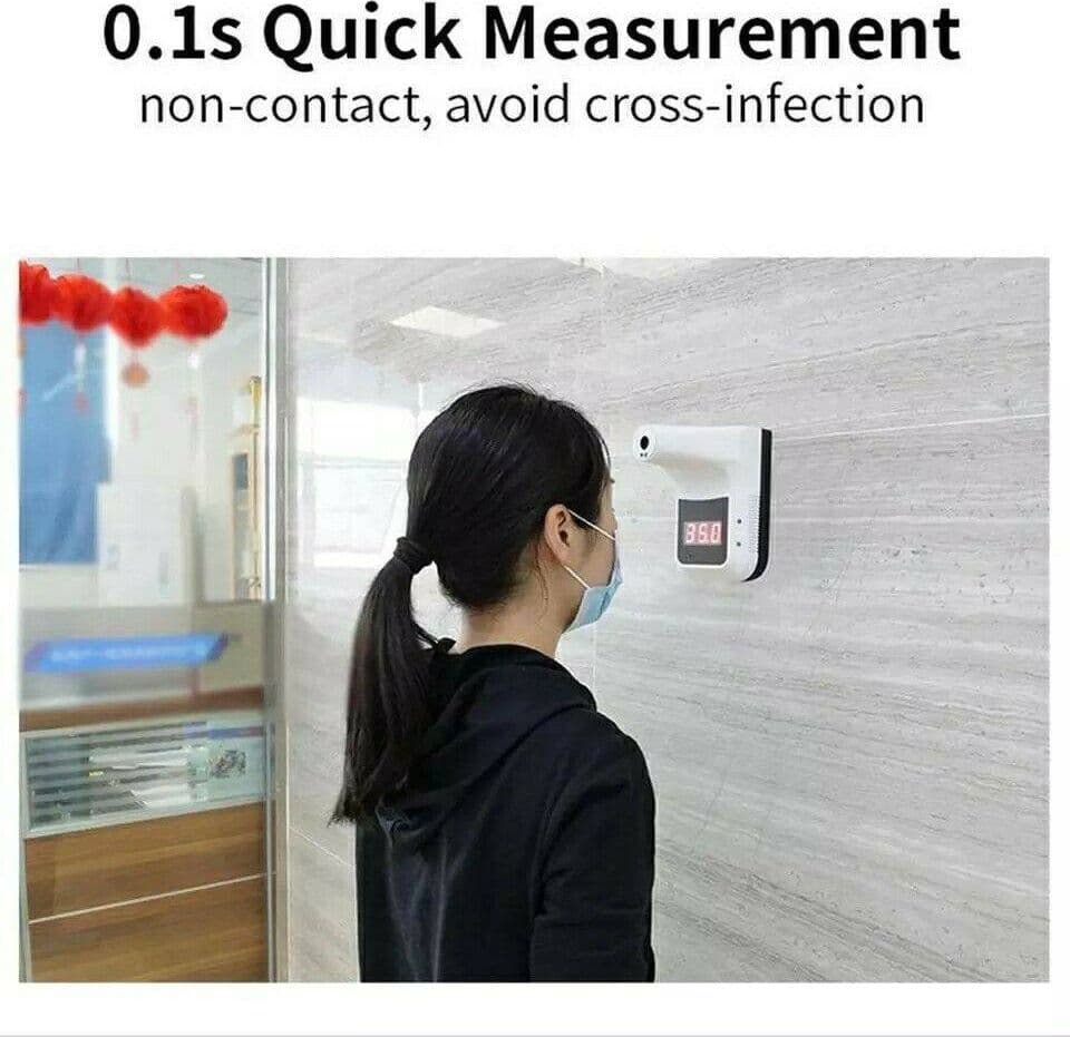 TERMOSCANNER IR INFRAROSSI TERMOMETRO DIGITALE AUTONOMO DA PARETE MURO FEBBRE - 3
