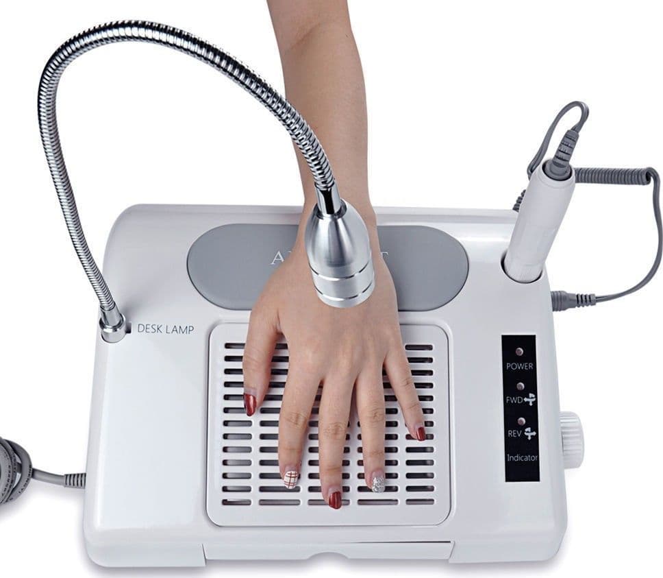 SALON EXPERT 3 IN 1 NAIL MACHINE FRESA LAMPADA AERATORE PROFESSIONALE NAIL ART - 4