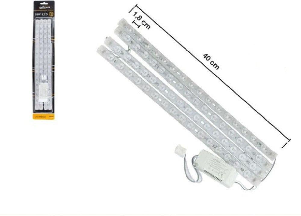 BARRA RIGIDA CALAMITATA PLAFONIERA 26 WATT STRISCIA LUCE 6500K 4000K 3000K CA-40 - 3