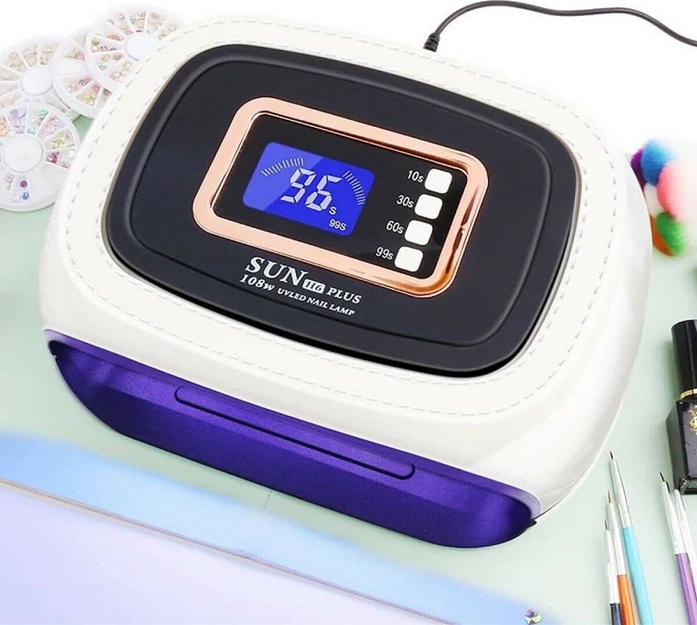 LAMPADA UNGHIE UV LED FORNETTO UNGHIE NAIL ART NAIL LAMP 108W 42 LED SUN H6 PLUS - 2