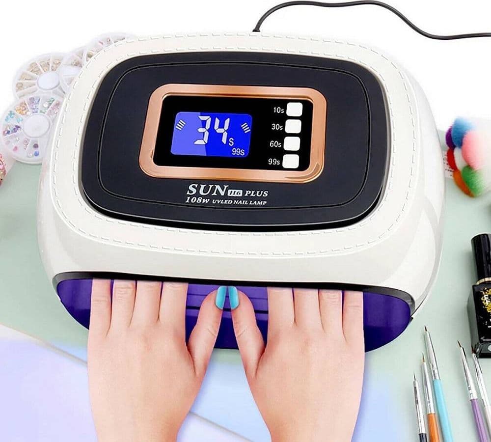 LAMPADA UNGHIE UV LED FORNETTO UNGHIE NAIL ART NAIL LAMP 108W 42 LED SUN H6 PLUS - 4