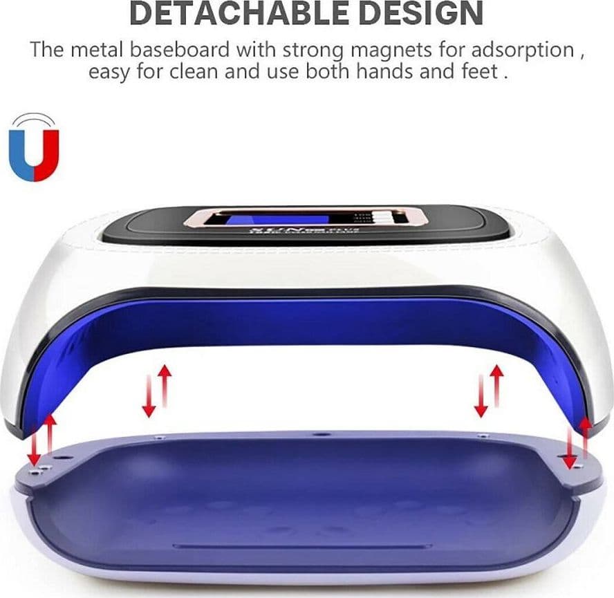 LAMPADA UNGHIE UV LED FORNETTO UNGHIE NAIL ART NAIL LAMP 108W 42 LED SUN H6 PLUS - 5