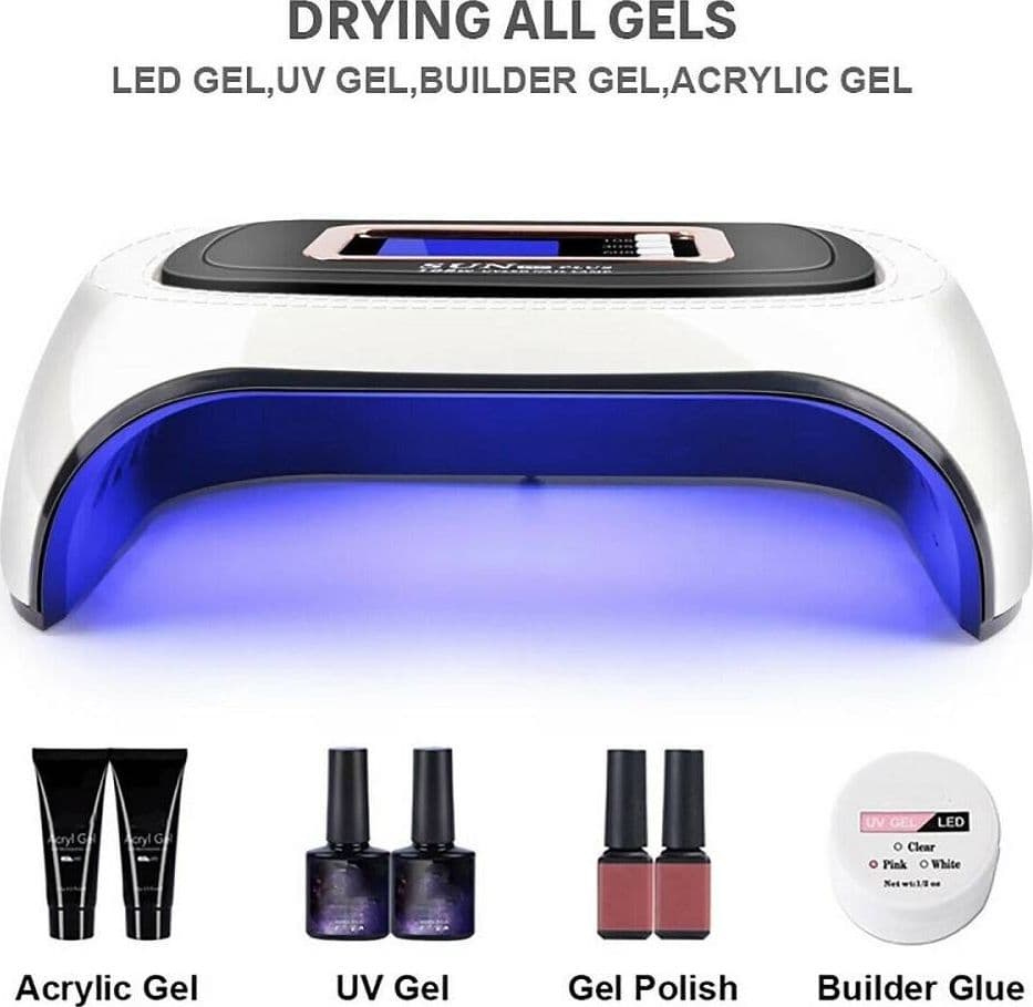 LAMPADA UNGHIE UV LED FORNETTO UNGHIE NAIL ART NAIL LAMP 108W 42 LED SUN H6 PLUS - 6