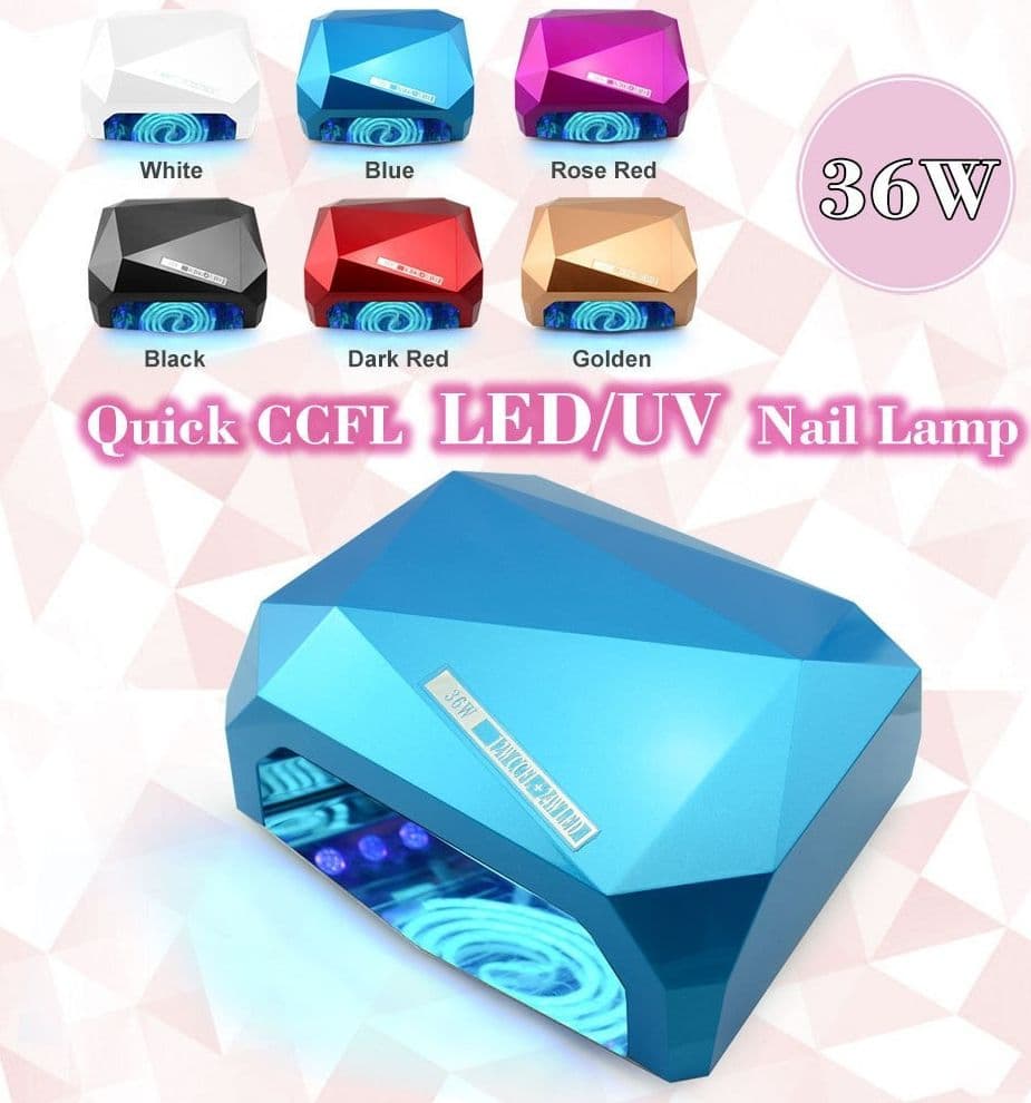 LAMPADA UV LED RICOSTRUZIONE UNGHIE NAIL ART TIMER 36W DIAMANTE TECNOLOGIA CCFL - 2