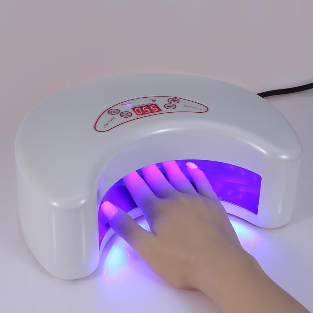 LAMPADA FORNETTO LED 108 LED NAIL ART 12W MEZZA LUNA RICOSTRUZIONE UNGHIE - 2