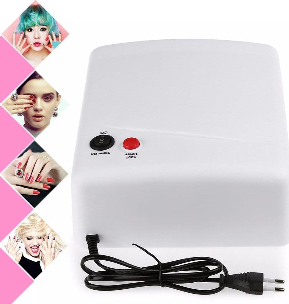 LAMPADA UV RICOSTRUZIONE UNGHIE GEL FORNETTO 36W LED 4 BULBI CON ACCESSORI NAIL - 5