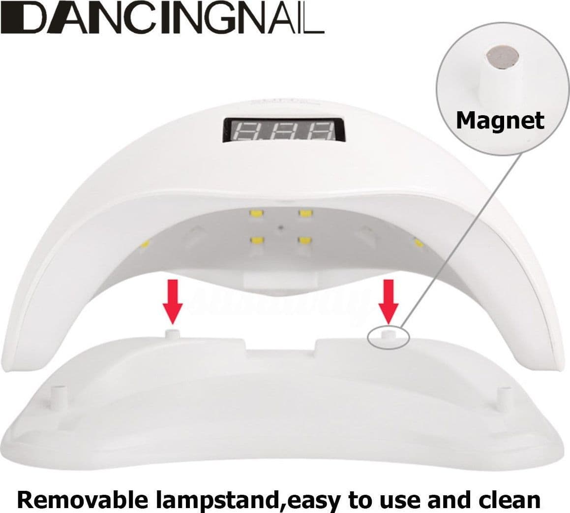 LAMPADA LED UV PER UNGHIE NAIL ART ASCIUGA GEL SMALTO 2 IN 1 48W MANICURE - 9