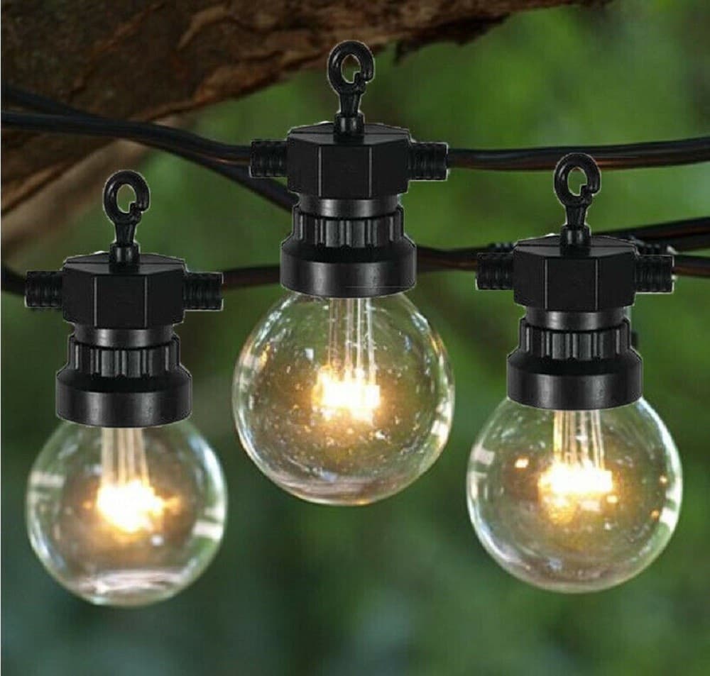 CATENA LUMINOSA ESTERNO INTERNO LED 5 METRI 10 LAMPADINE BULBO LUCE CALDA G50 - 2