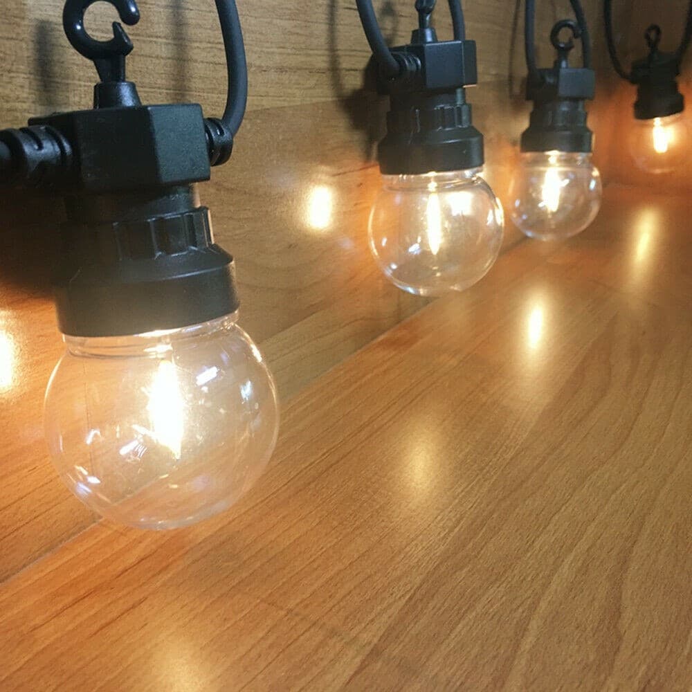 CATENA LUMINOSA ESTERNO INTERNO LED 5 METRI 10 LAMPADINE BULBO LUCE CALDA G50 - 6