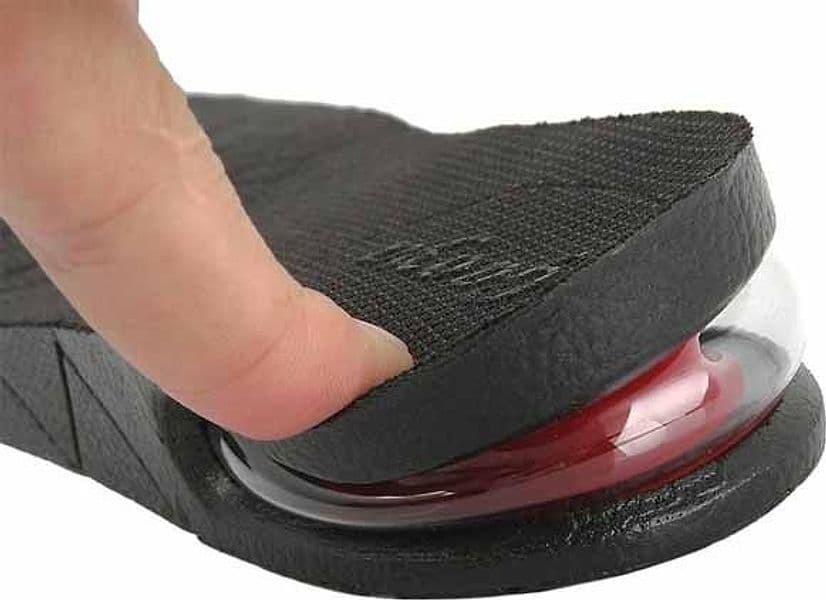 COPPIA DI SOLETTE ALZA TACCHI TACCO PER UOMO NERO ALZATACCO PER SCARPE ALTEZZA - 3
