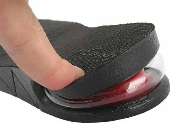 COPPIA DI SOLETTE ALZA TACCHI TACCO PER UOMO NERO ALZATACCO PER SCARPE ALTEZZA - 3