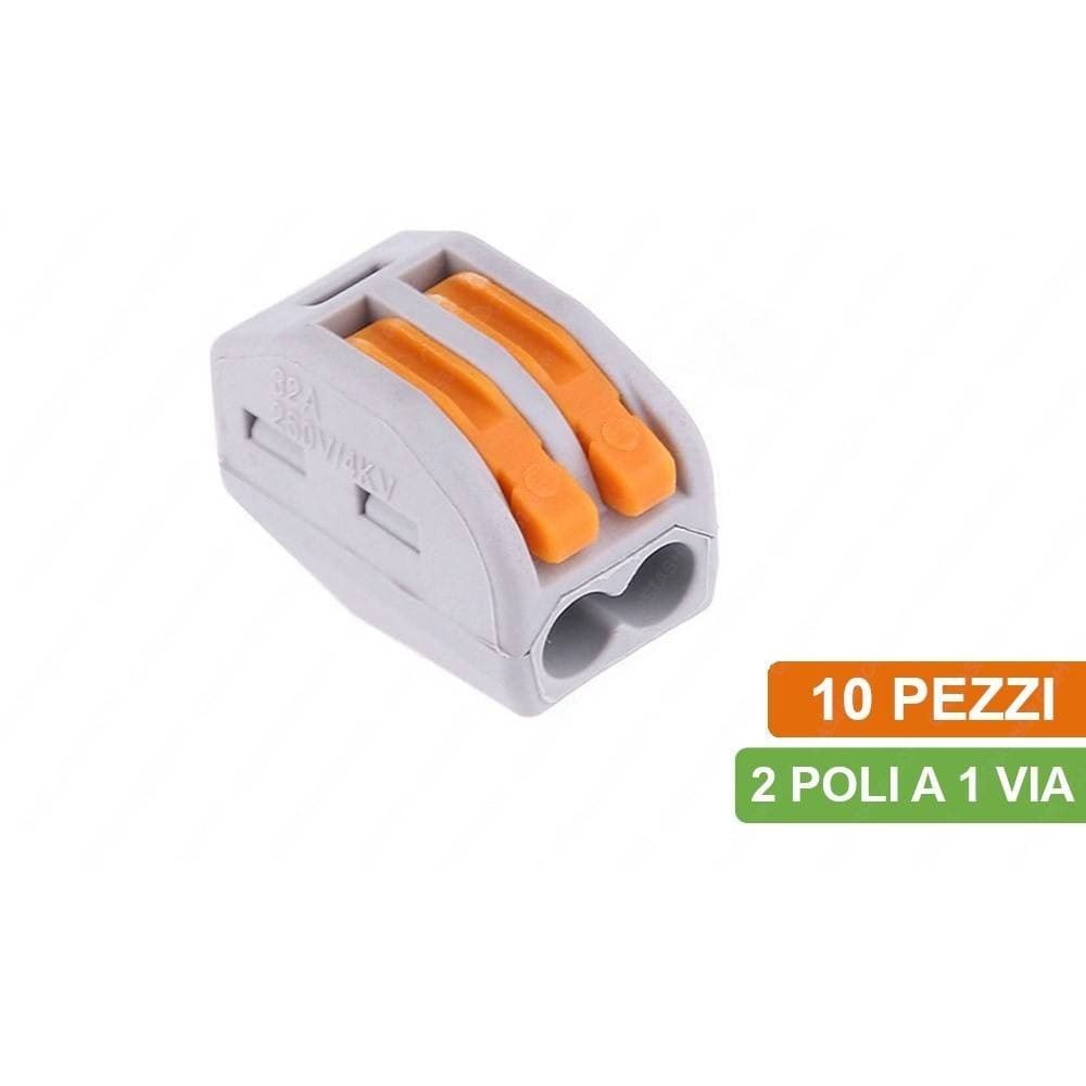 CONNETTORI MORSETTI CONFEZIONE CON 10 CONNETTORI UNIVERSALI 2 POLI A 1 VIA - 5