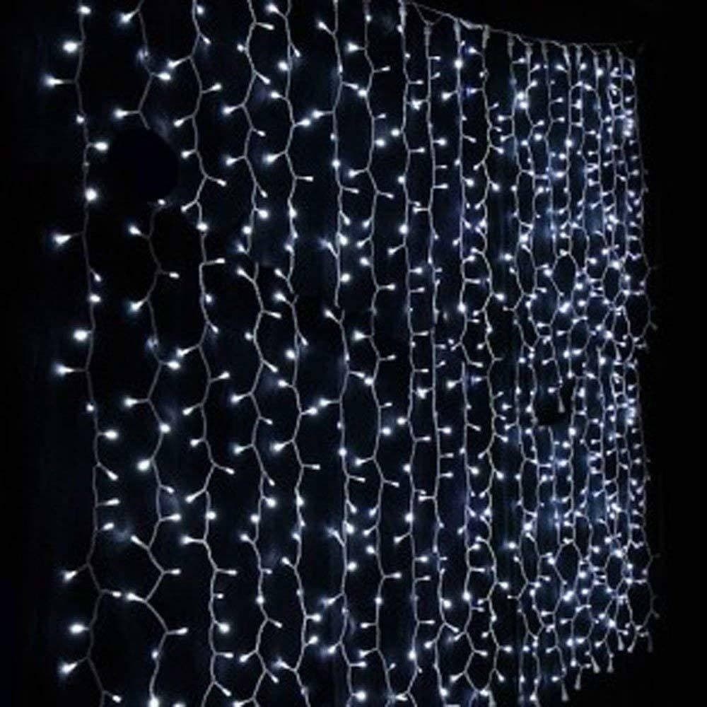 TENDA LUMINOSA DI NATALE LED ESTERNO LUCI 120 LED 3 MT X 0,75 CM BIANCO FREDDO - 2