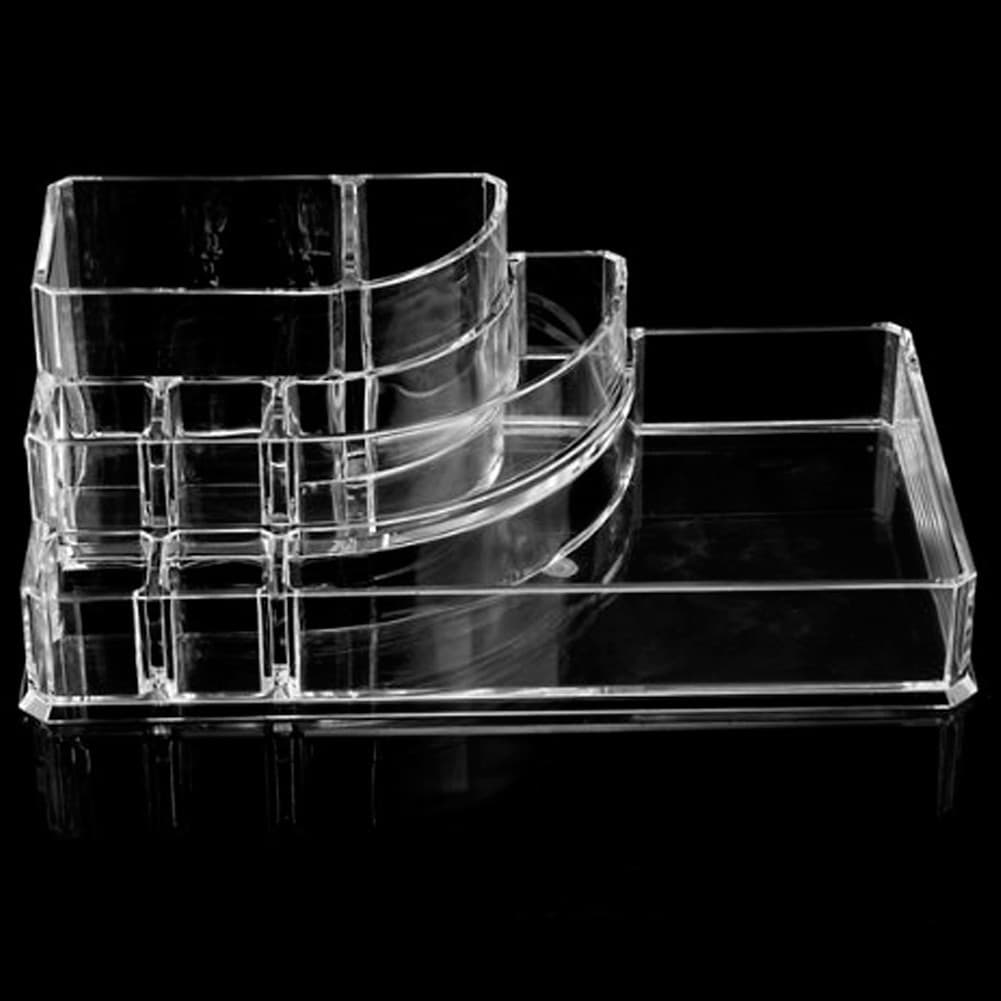 ORGANIZER COSMETICI MAKE UP ACCESSORI ESPOSITORE 8 SCOMPARTI 17X9CM ACRILICO - 2