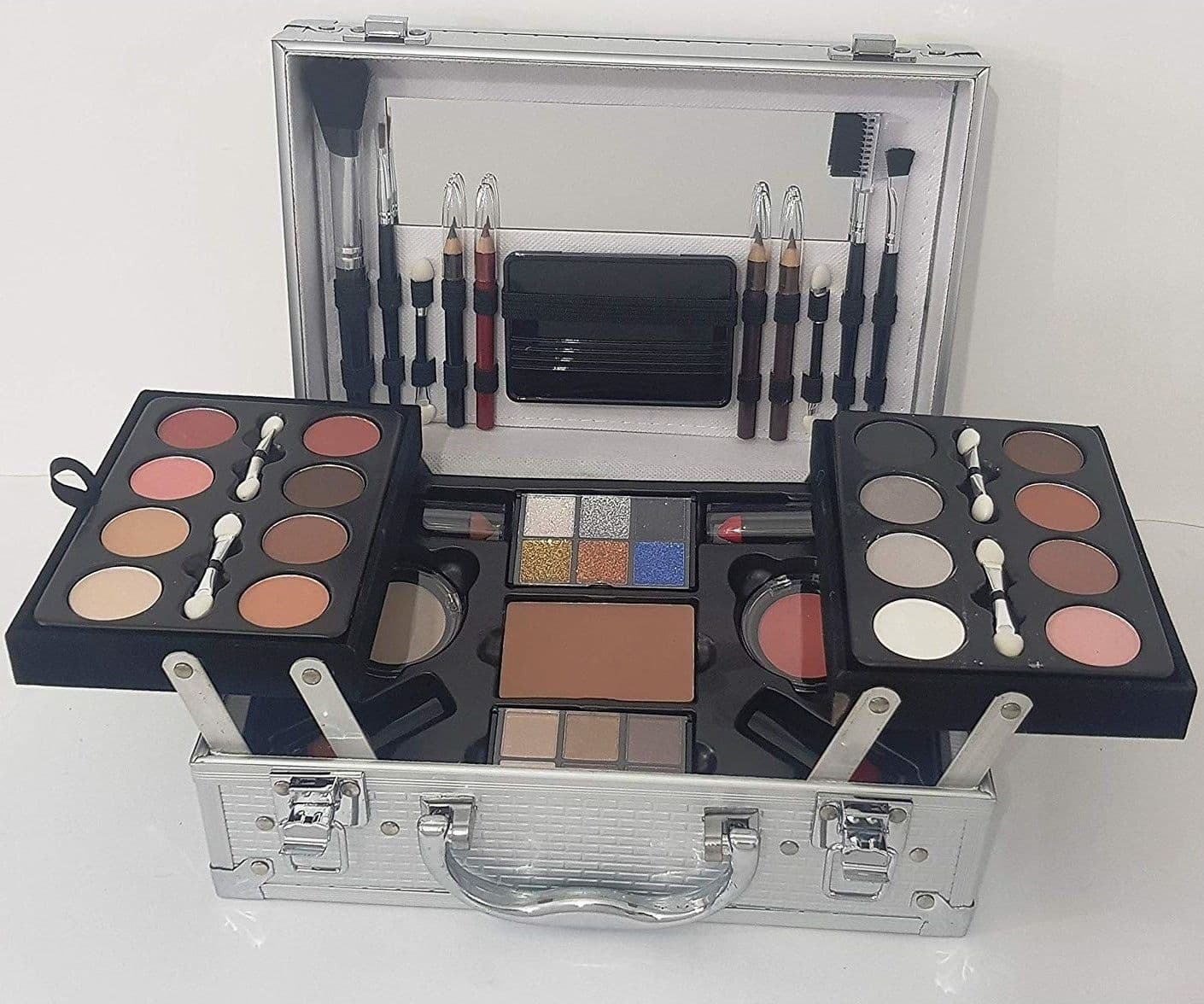 TROUSSE VALIGETTA MAKE UP M001 TRUCCO OMBRETTI 50 PEZZI PORTA PALETTE COSMETICI