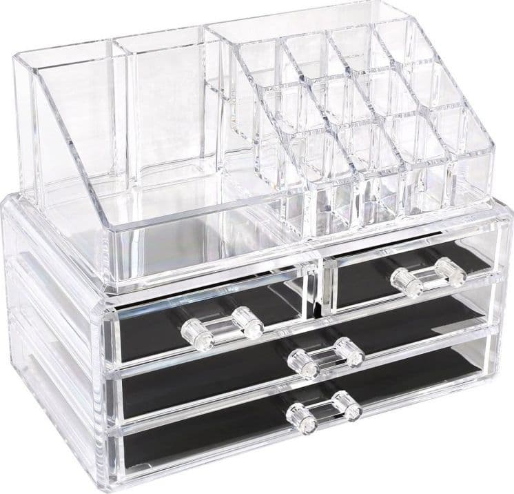 ORGANIZZATORE PORTA COSMETICI MAKE UP CON 16 COMPARTI ESPOSITORE ORGANIZER - 2