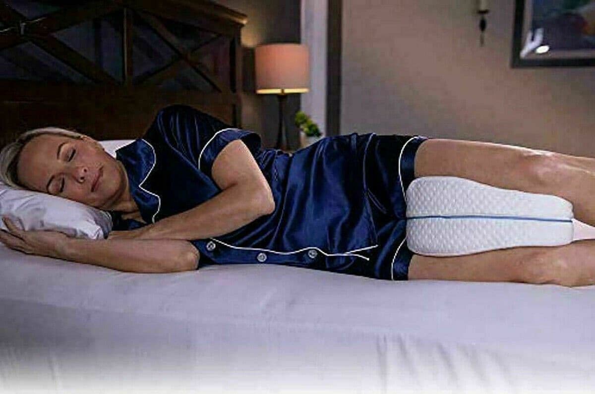 CUSCINO TRA LE GAMBE MEMORY FOAM SUPPORTO ORTOPEDICO GINOCCHIA SCHIENA LAVABILE - 3