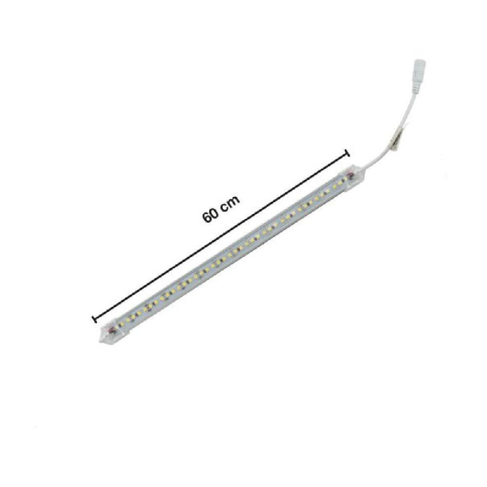 PROFILO ALLUMINIO COMPLETO DI LED 60CM 10W LUCE 6500K 3000K 4000K 3014-12V-60T - 4