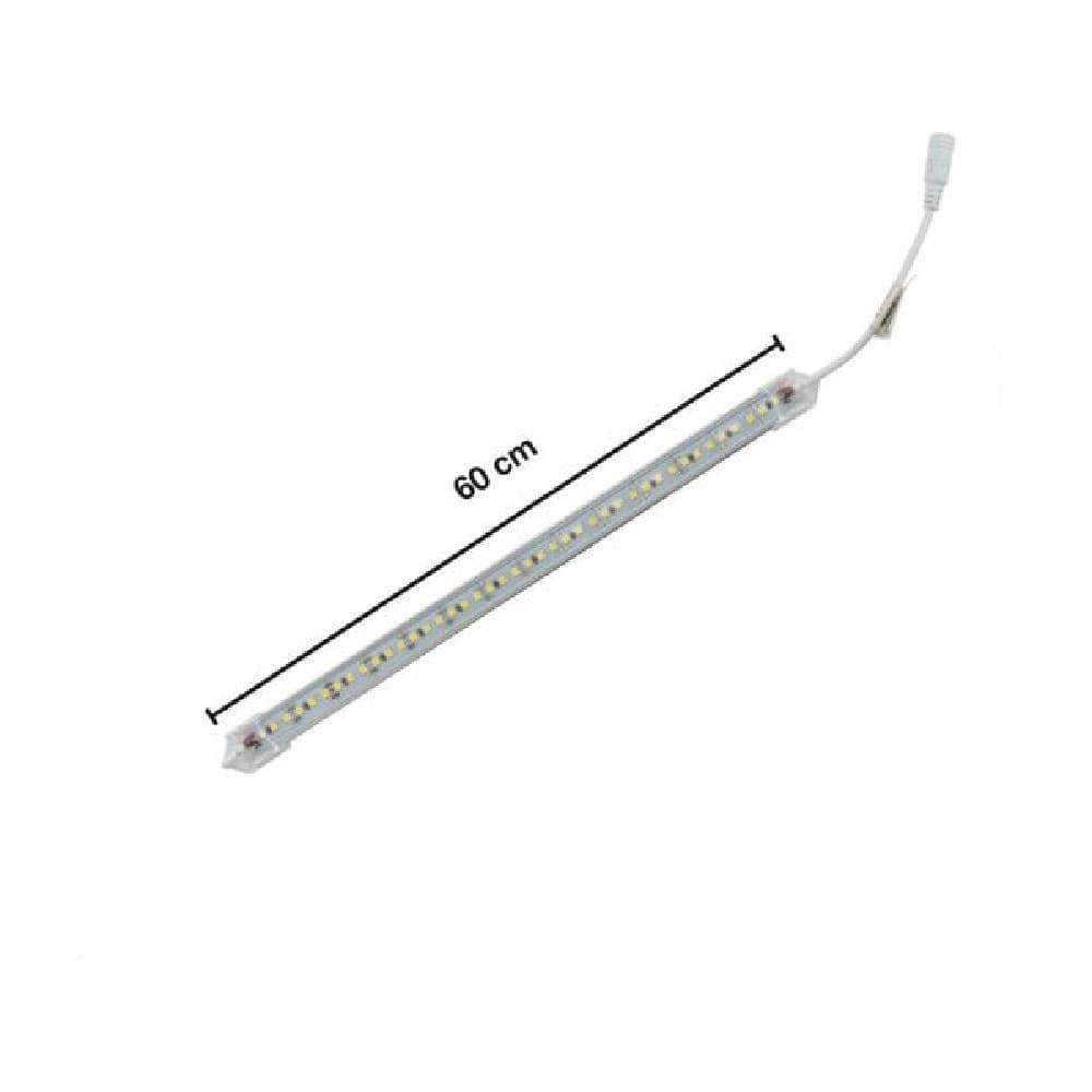 PROFILO ALLUMINIO COMPLETO DI LED 60CM 10W LUCE 6500K 3000K 4000K 3014-12V-60T - 2