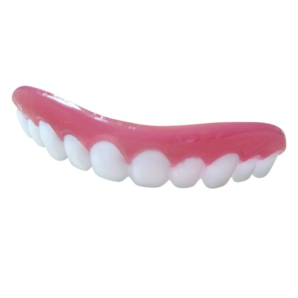 DENTIERA PROTESI DENTALE DENTI FINTI PERFETTI RIUTILIZZABILE SMONTABILE SORRISO - 6