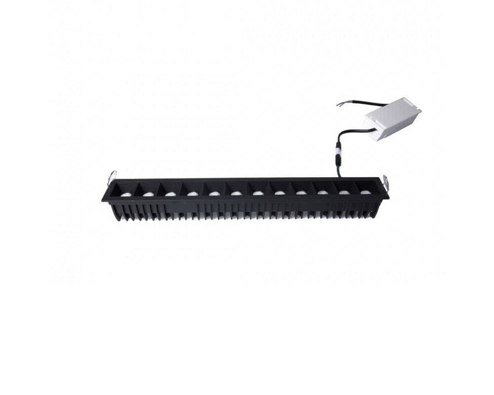 FARETTO LED INCASSO 24W SOFFITTO MODERNO NERO LUCE 6500K 4000K 3000K SPOT - 5