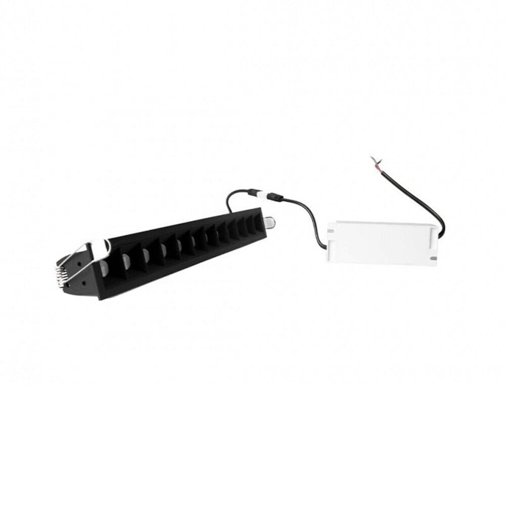 FARETTO LED INCASSO 24W SOFFITTO MODERNO NERO LUCE 6500K 4000K 3000K SPOT - 6