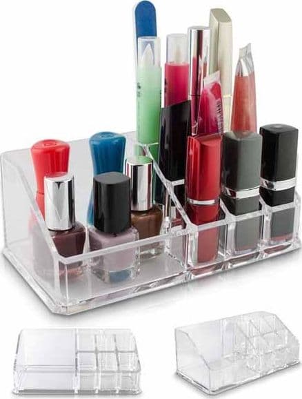 Organizer Trucchi e Cosmetici 9 Scomparti Organizzatore in Acrilico Trasparente - 2