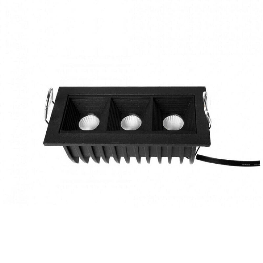 FARETTO LED INCASSO 6 W SOFFITTO MODERNO NERO LUCE 3000K 4000K 6500K SPOT - 7