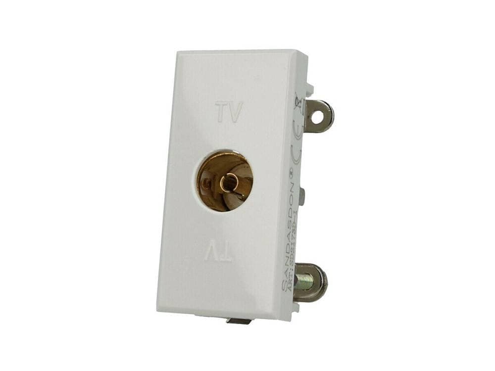 PRESA TV FEMMINA BIANCO CONNETTORE COMPATIBILE BTICINO AXOLUTE - 3