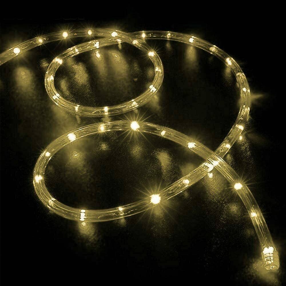 TUBO LUMINOSO 30 METRI LED BIANCO CALDO 720 LUCI PER INTERNO E PER ESTERNO - 3