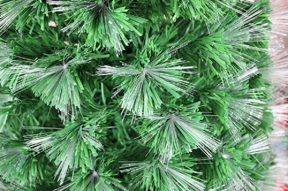 ALBERO DI NATALE IN FIBRA OTTICA 60CM VERDE MULTICOLORI CON PUNTA STELLA A LED - 2