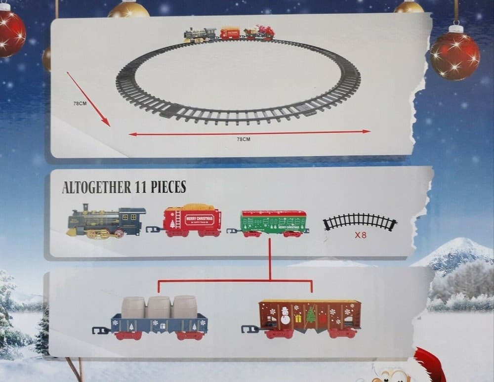 TRENINO ELETTRICO CON LUCI E SUONI SOTTO ALBERO DI NATALE DIAMETRO Ø 78CM 90127 - 4