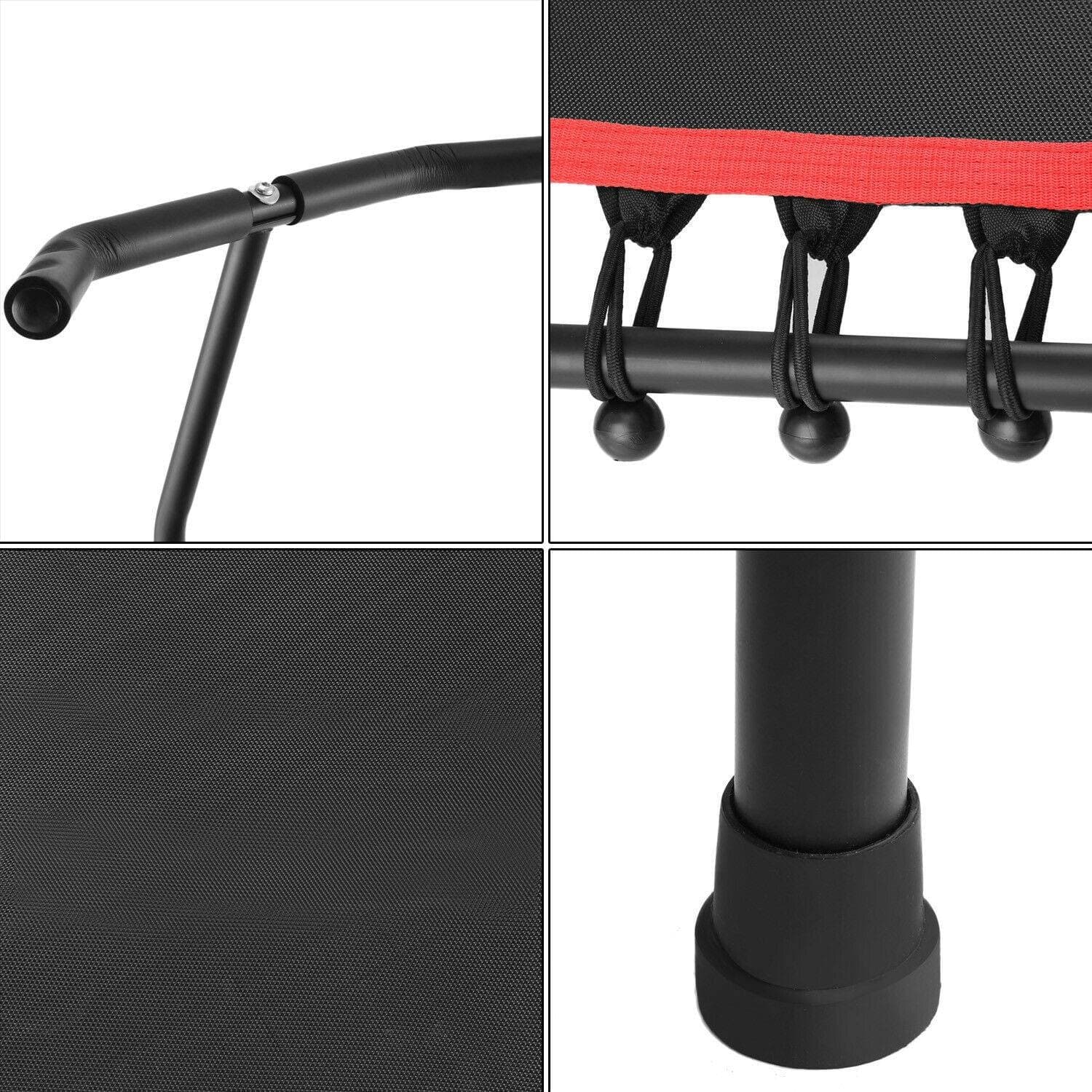 TRAMPOLINO TAPPETO MOLLE ELASTICO 150KG CON MANIGLIA DI SICUREZZA FITNESS SPORT - 6