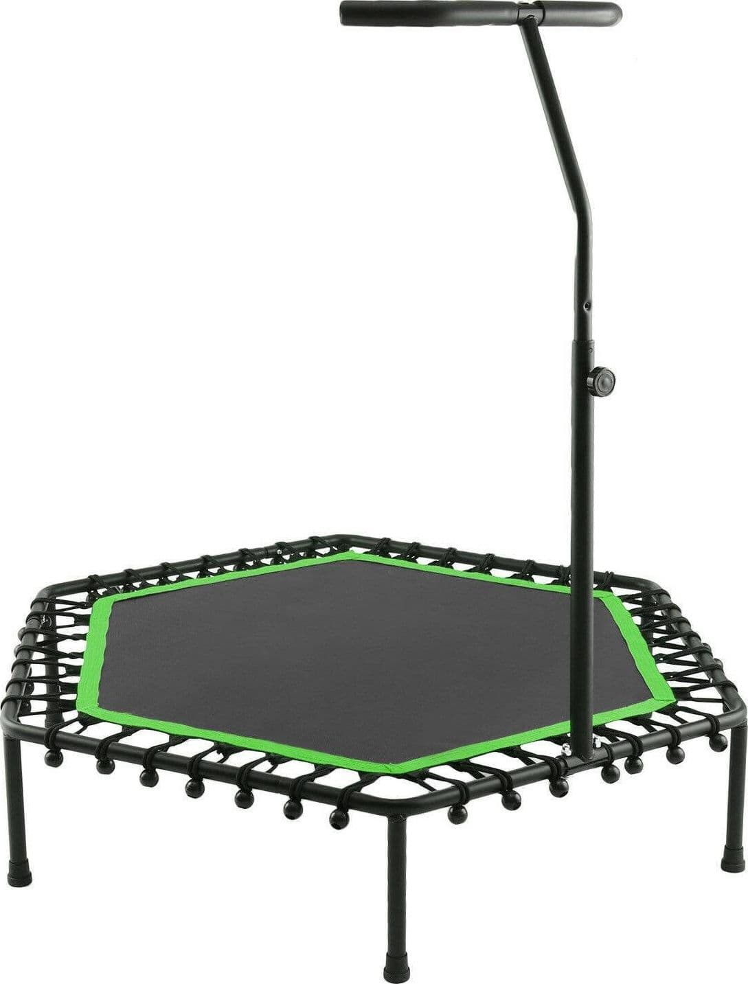 TRAMPOLINO TAPPETO MOLLE ELASTICO 150KG CON MANIGLIA DI SICUREZZA FITNESS SPORT - 8