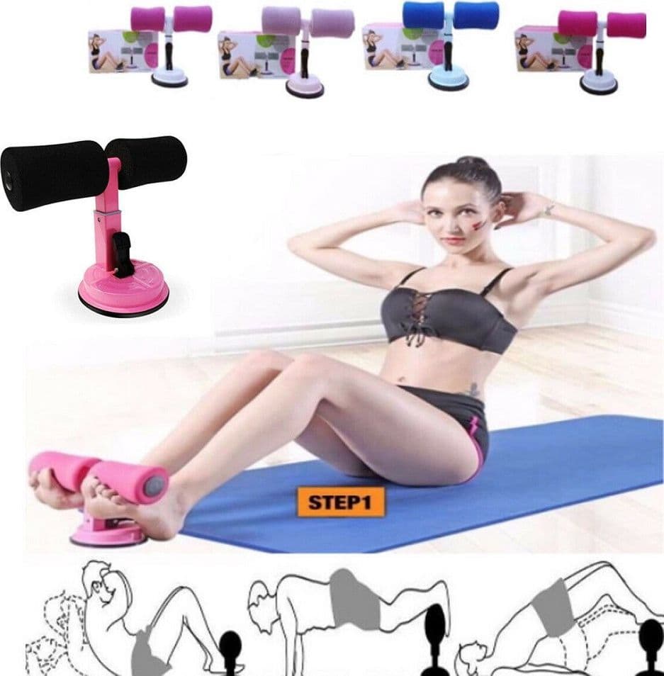 ATTREZZO PER ADDOMINALI FITNESS VENTOSA SPORT SPUGNA CAVIGLIE CURL PUSH UP SIT - 3