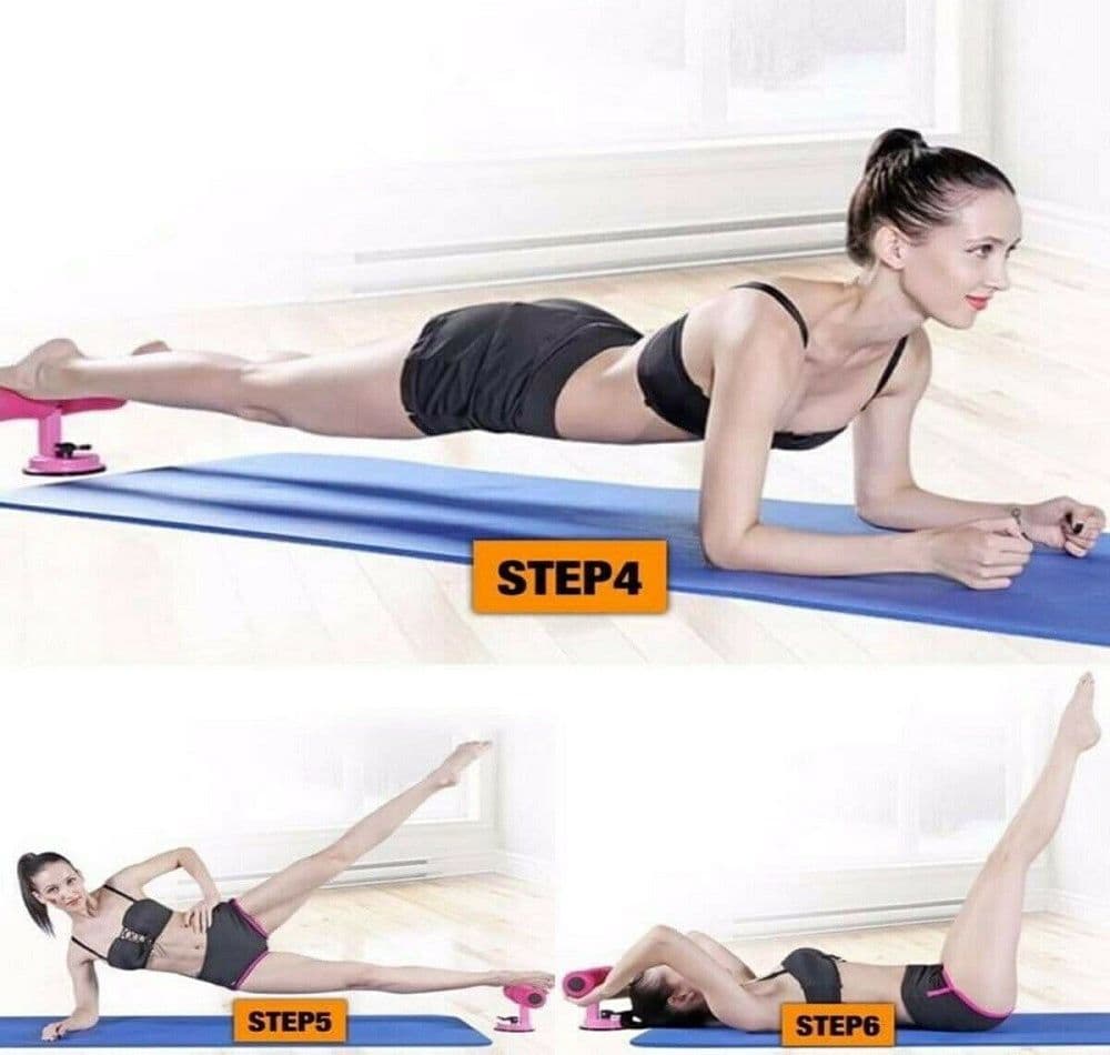 ATTREZZO PER ADDOMINALI FITNESS VENTOSA SPORT SPUGNA CAVIGLIE CURL PUSH UP SIT - 4
