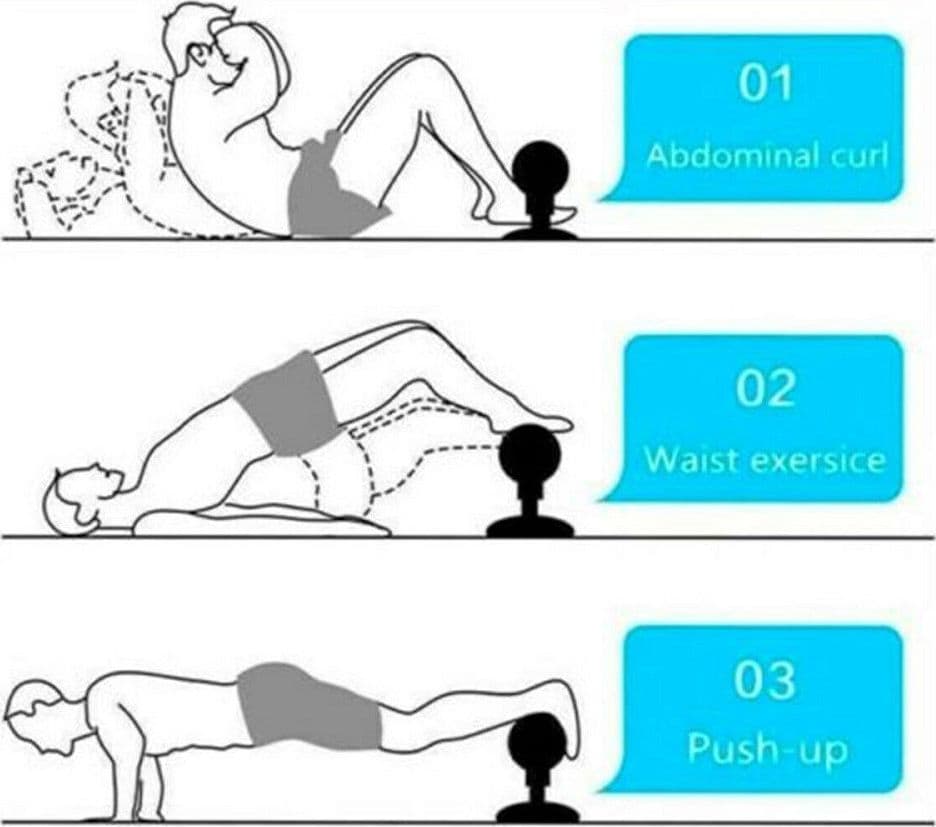 ATTREZZO PER ADDOMINALI FITNESS VENTOSA SPORT SPUGNA CAVIGLIE CURL PUSH UP SIT - 6