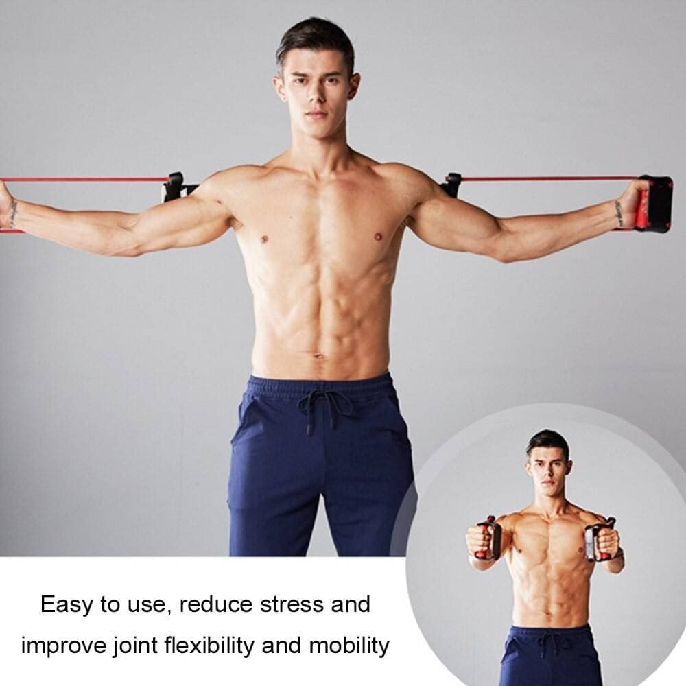 ATTREZZO PER ESERCIZI CON ELASTICO PUSH-UP MULTIFUNZIONALE ALLENAMENTO BRACCIA - 4