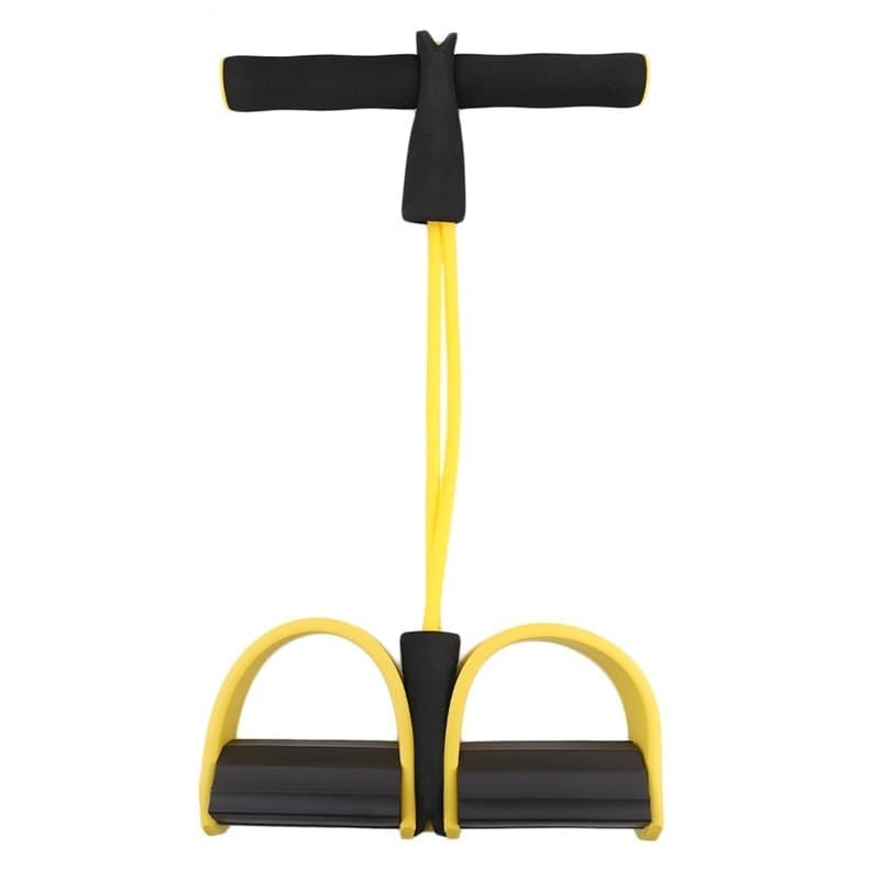 ATTREZZO PALESTRA FITNESS ELASTICO CON PEDALI ALLENAMENTO MUSCOLI ADDOMINALI - 5