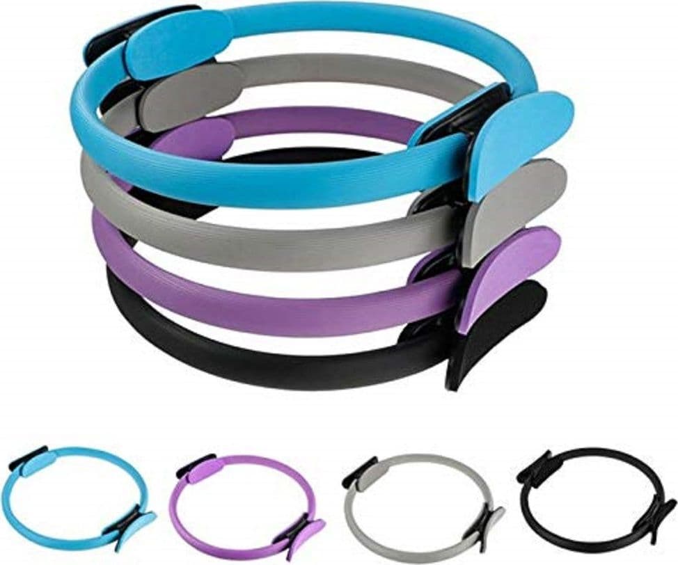 ANELLO PILATES CERCHIO DOPPIA IMPUGNATURA COSCE BRACCIA ANTISCIVOLO RESISTENTE YOGA - 3