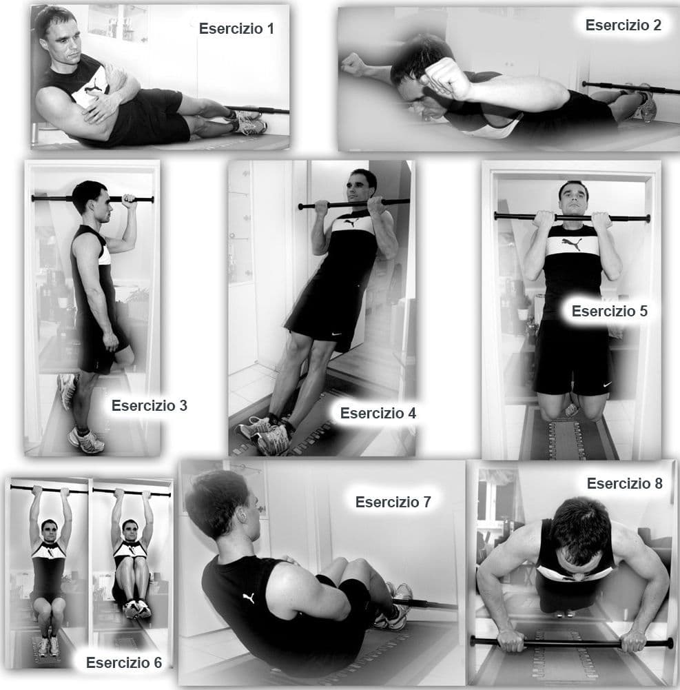 BARRA PER TRAZIONI ENTRO PORTA REGOLABILE ALLENAMENTO FITNESS CASA CHIN PULL UP - 4