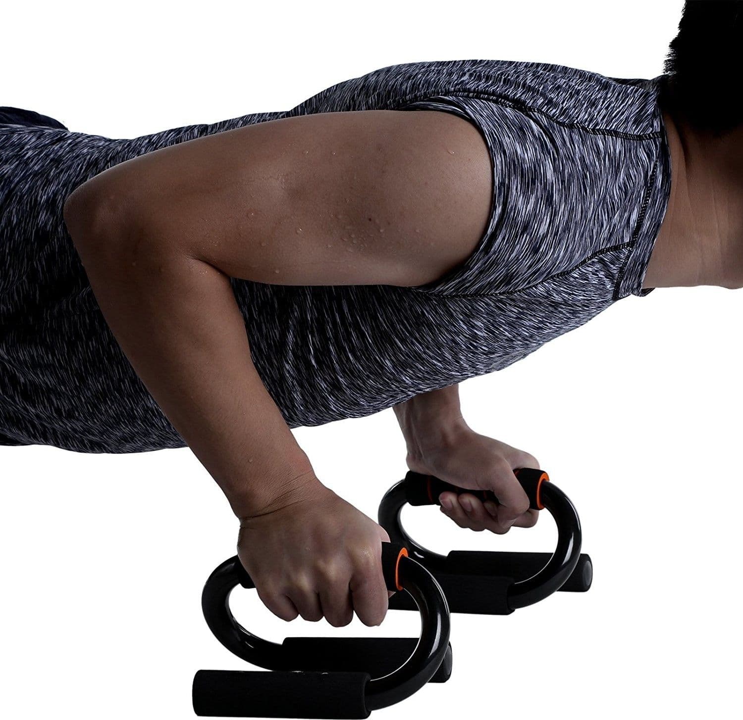 MANIGLIE PUSH UP PER FLESSIONI PETTORALI SPALLE PALESTRA FITNESS STAND BAR - 2